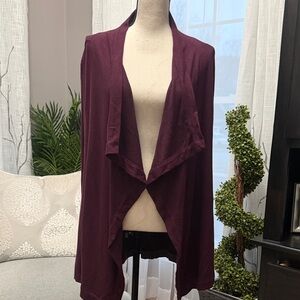White House Black Market Deep Burgundy Poncho